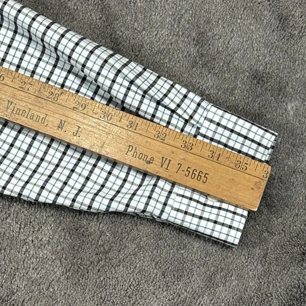 Land's End XL Tall Traditional Fit‎ Crisp Plaid Supima Cotton Button Down Shirt